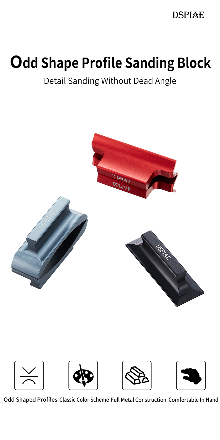 Flat Red Aluminium Sanding Block