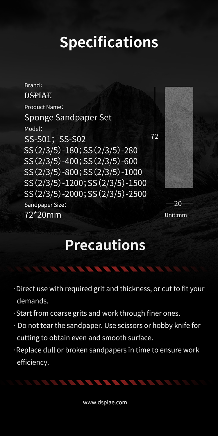 Sanding Sponge Set #180-#2500 Grit