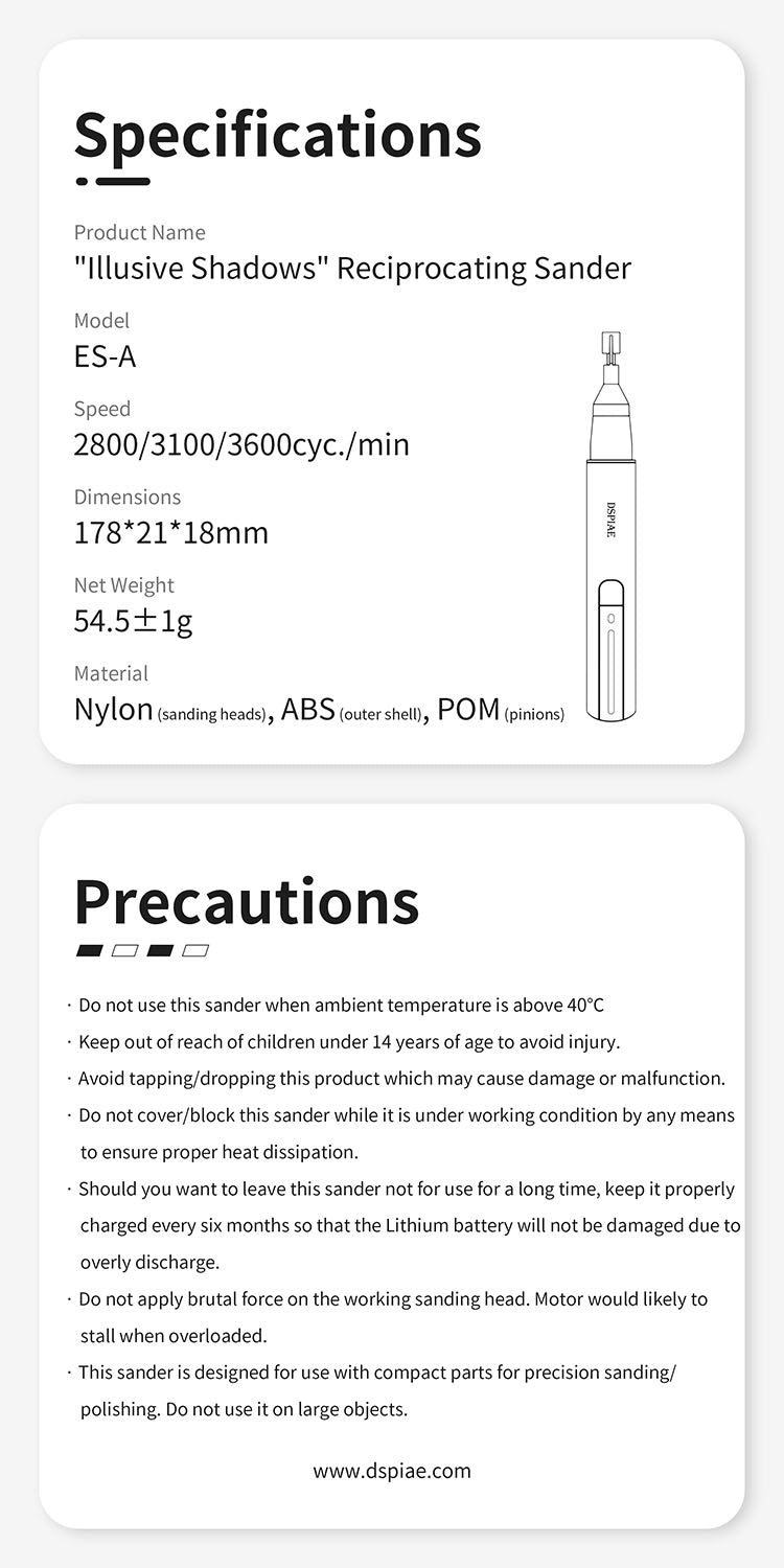 Illusive Shadows Electric Reciprocating Sanding Pen